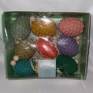 Bunny Boulevard 6ft Crochet Easter Egg & Wood Bead Garland NIB Easter